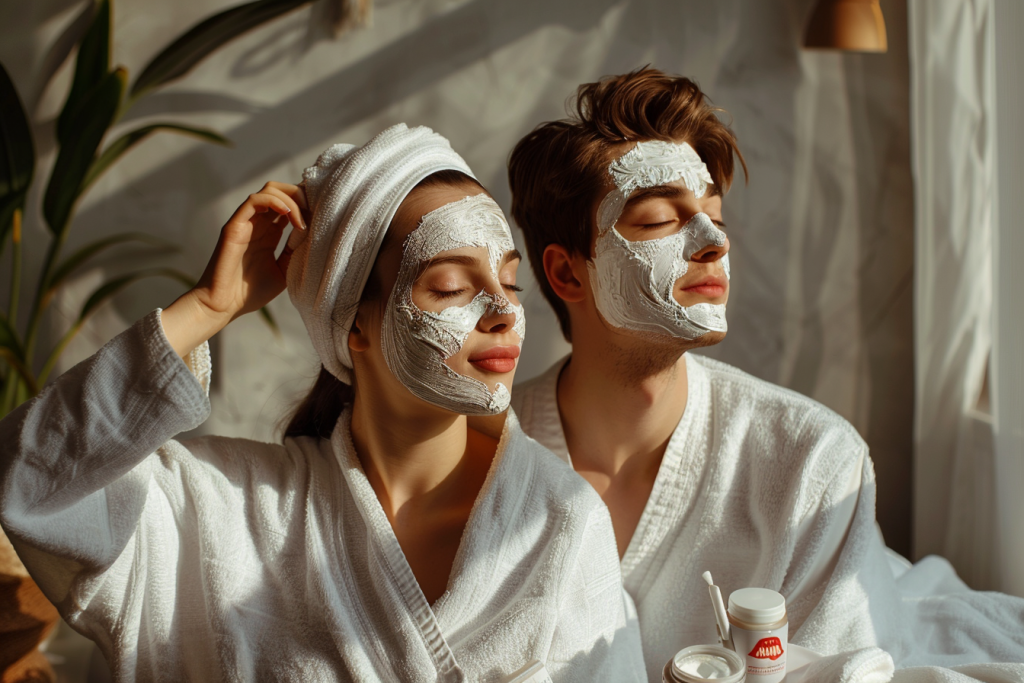 judgediesel. Man and woman doing skincare 8k e0157723 685a 435f 9b54 3eda976167aa