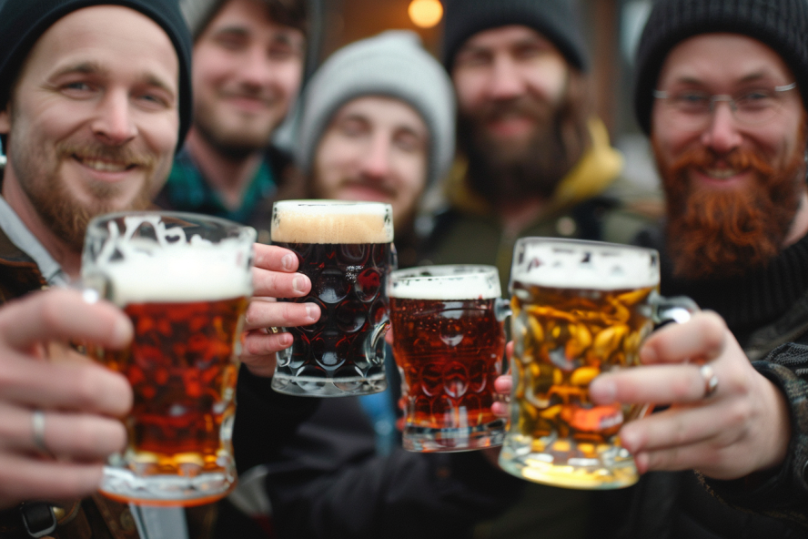 judgediesel. A group of people holding beer mugs with different 2da39f86 9c37 4b1b 94c0 72c1c3e2e96c