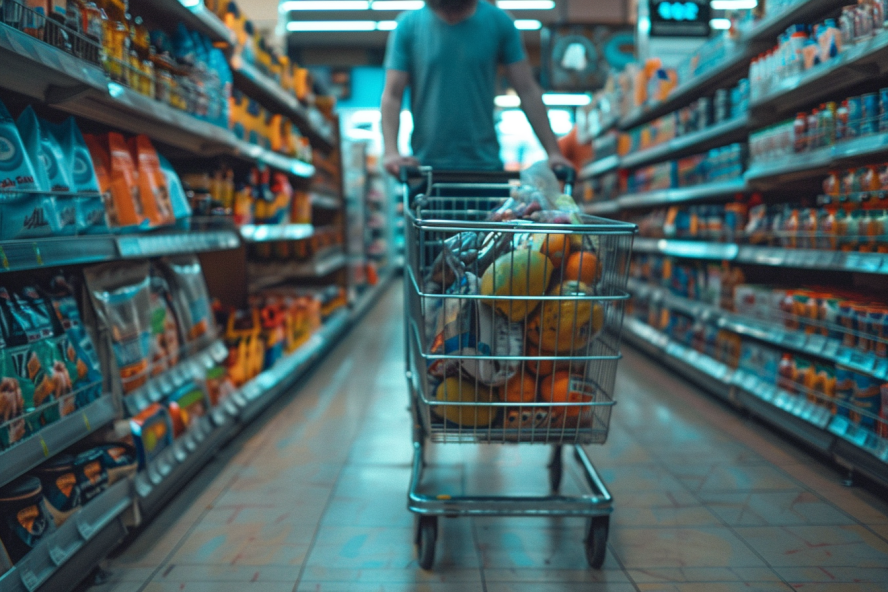 judgediesel. a photo of a cart full of grocery being pushed by 70db0a91 92d7 45c6 992c b4d616e834f7