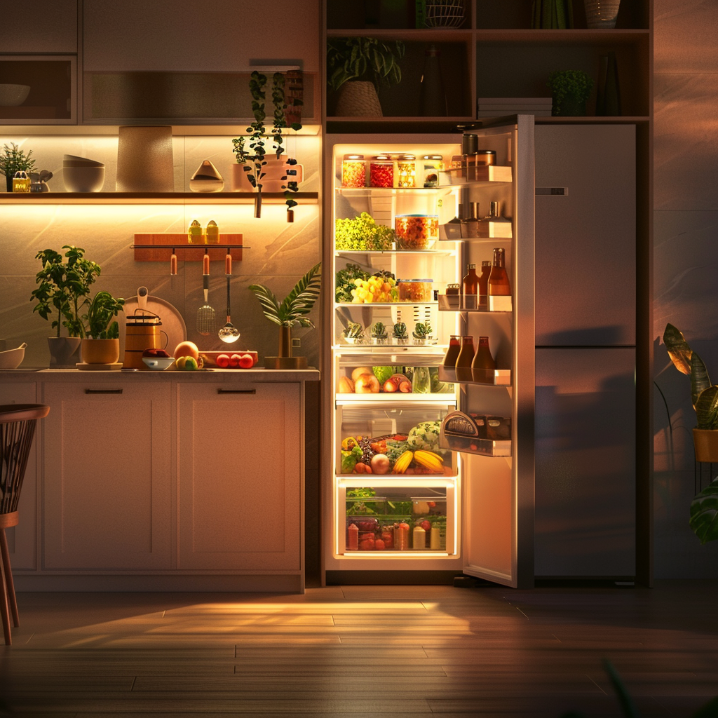 judgediesel. a photo of a refrigator in the kitchen 8k ar 32 68264c17 56dc 40e6 bb35 caeaa404564b