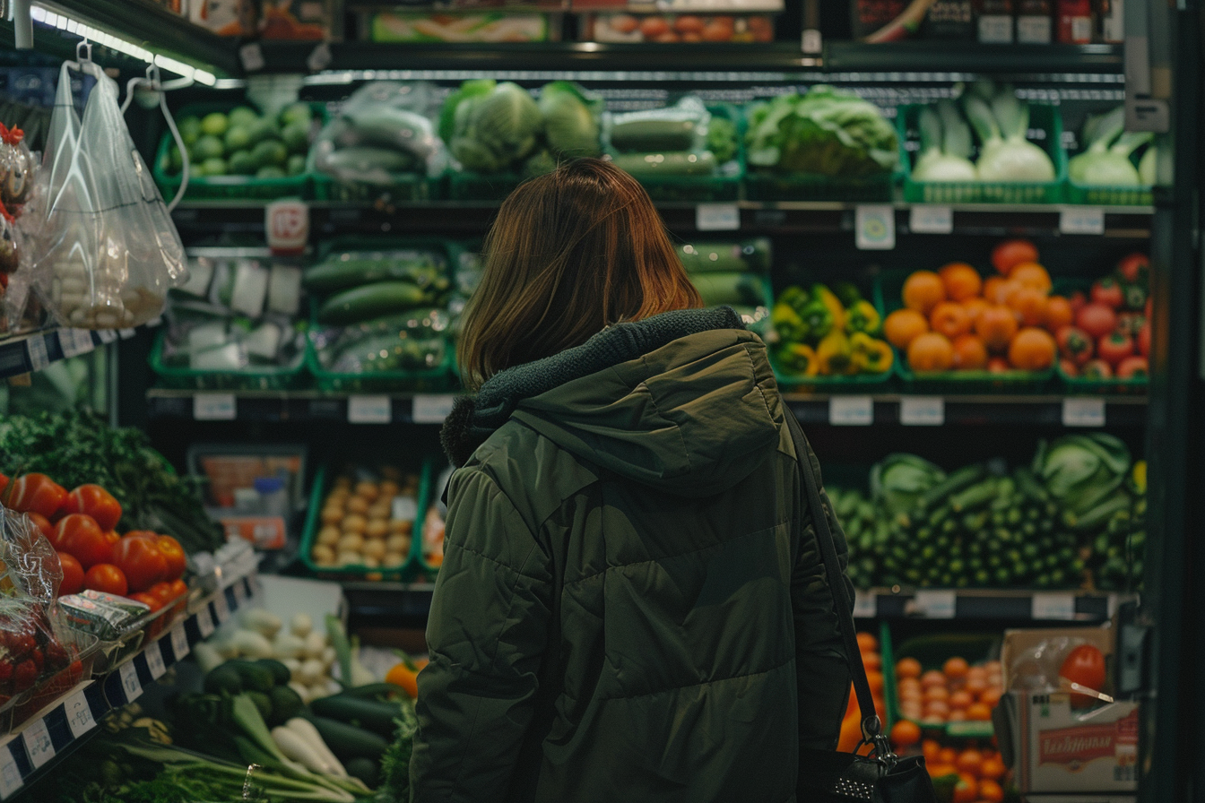 judgediesel. a photo of a woman buying groceries 8k 720a9eed 42ac 4b75 ae38 31295ed96181