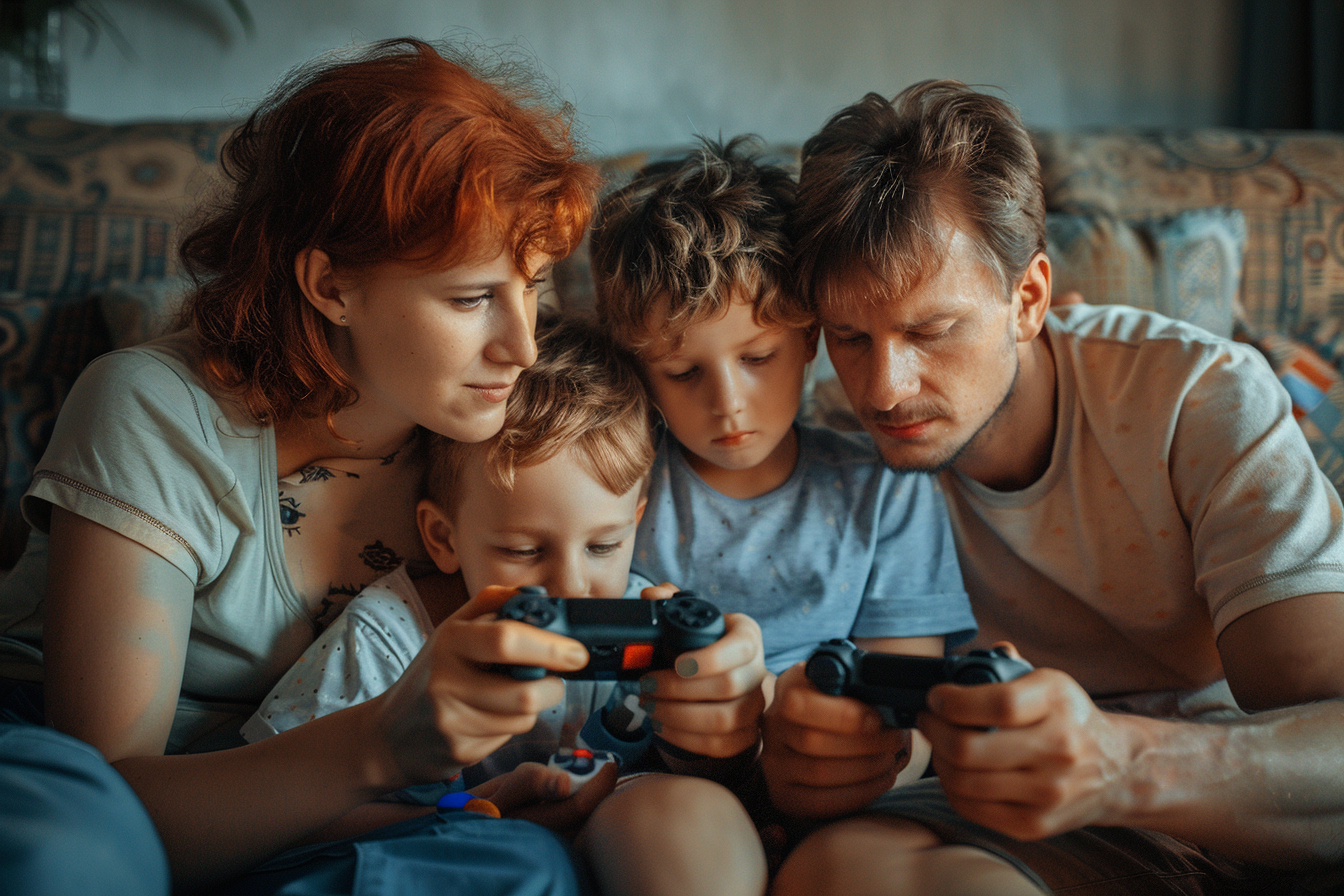 judgediesel. parents and kids playing video gamesd together 8k 1c98e92f 62dc 4f8e 8a0c 037107284a72