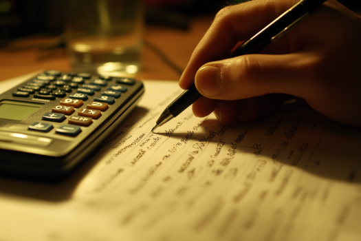 judgediesel. a hand using a calculator and writing some financi a1a43159 b55a 4ade b3fa 3b2770a4a4b5