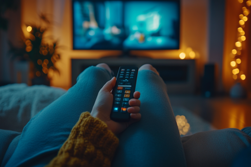 judgediesel. a person sitting on a couch watching television wh d0d42104 22b8 4755 b37d 64d8cfce4294