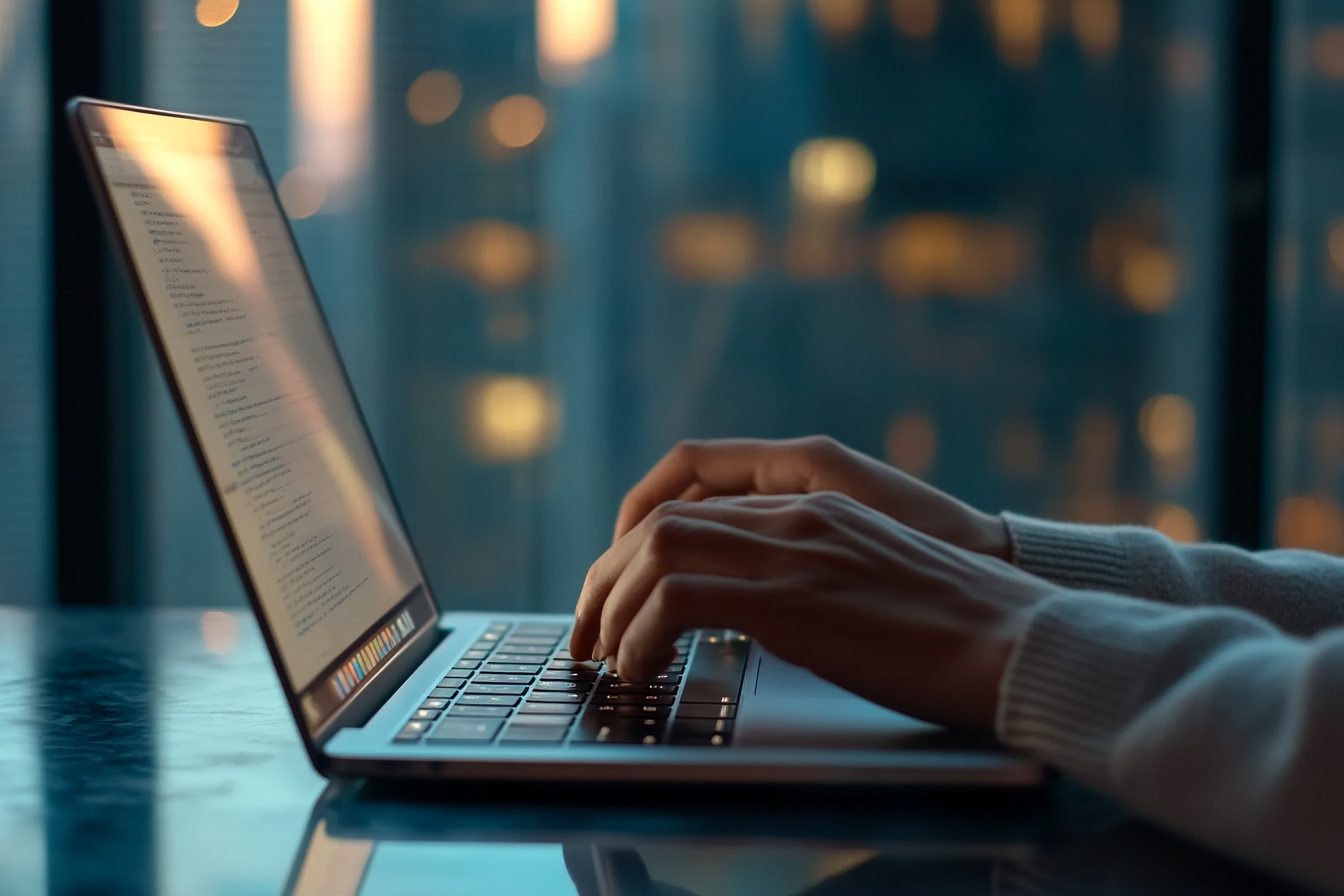 judgediesel. a person using a laptop at work 8k 93a5ce34 a1ed 4764 8f03 82e7f0d07cd9