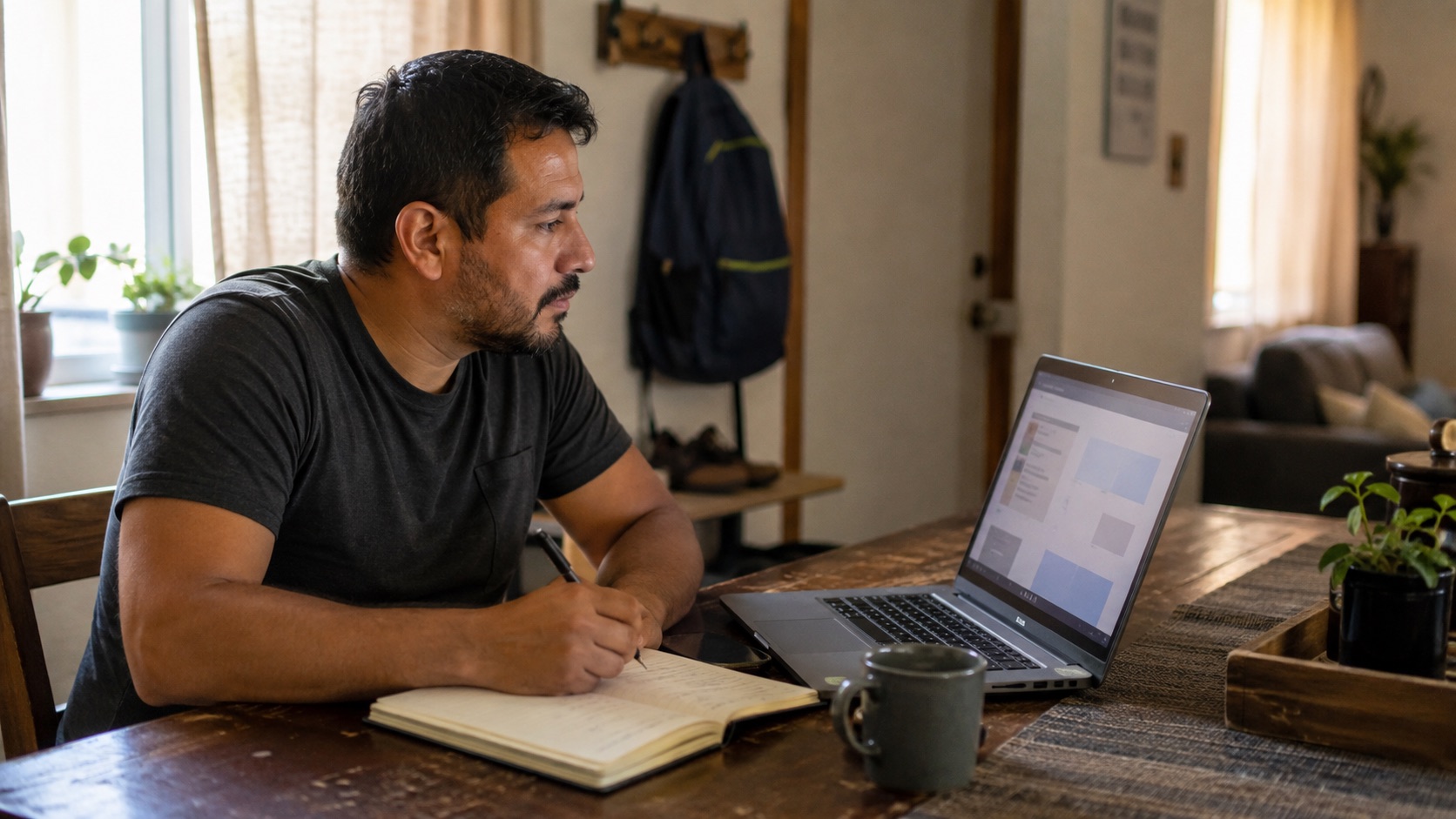 Person researching flexible ways to earn extra money from home